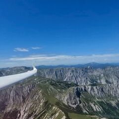 Flugwegposition um 13:05:54: Aufgenommen in der Nähe von Aflenz Kurort, 8623 Aflenz Kurort, Österreich in 2098 Meter
